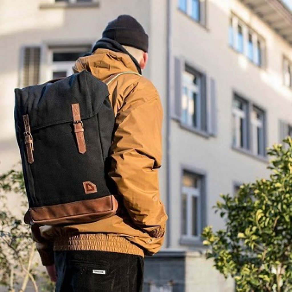 Shop METROCITY Unisex Nylon Street Style Leather Backpacks by K-ARCHE